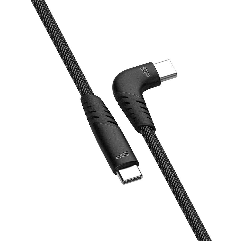 Silicon Power Kabel USB-C - USB-C  LK50CC 1M Nylon oplot Grey SP1M0ASYLK50CC1G