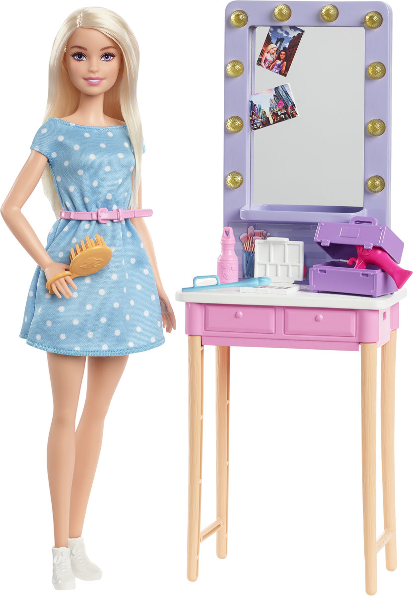 Mattel Lalka Barbie Big City Big Dreams Lalka Malibu + toaletka GXP-785027