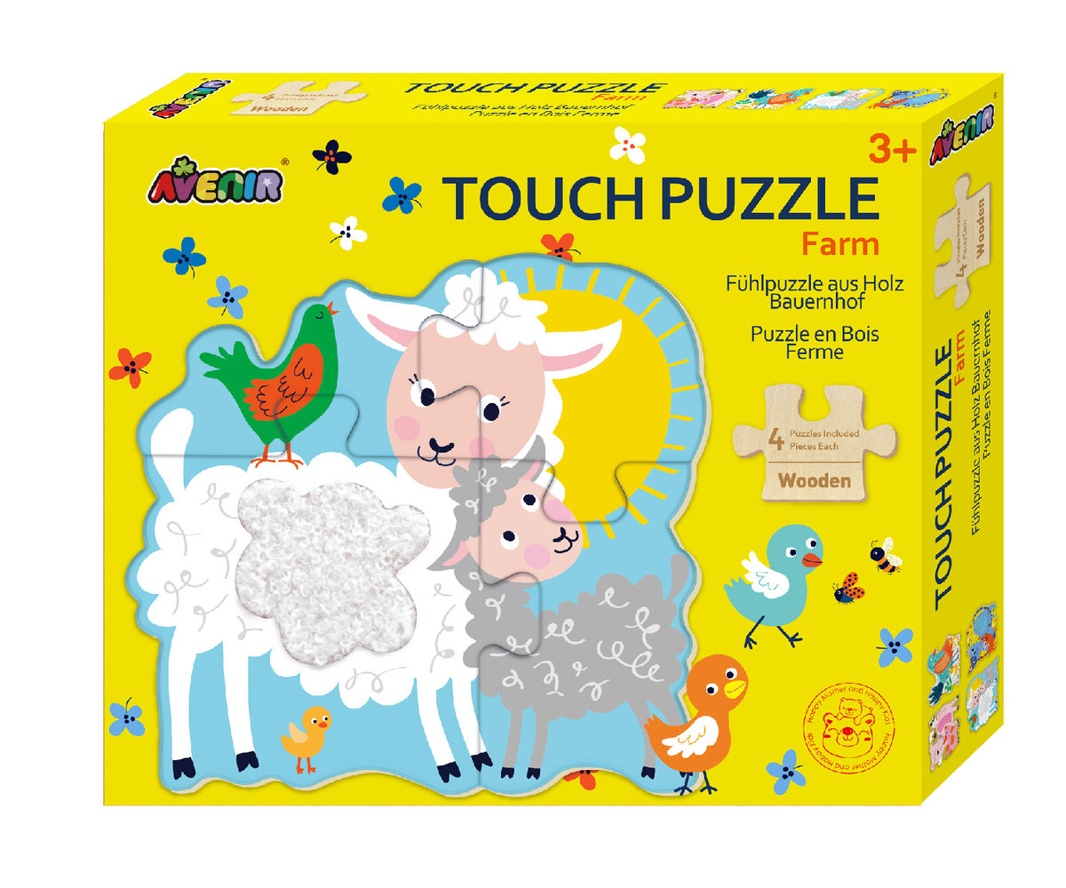 Avenir Avenir 6305059 puzzle zabawkowe Farm, puzzle dla dzieci od 3 lat, 4 x 4 części 6305059