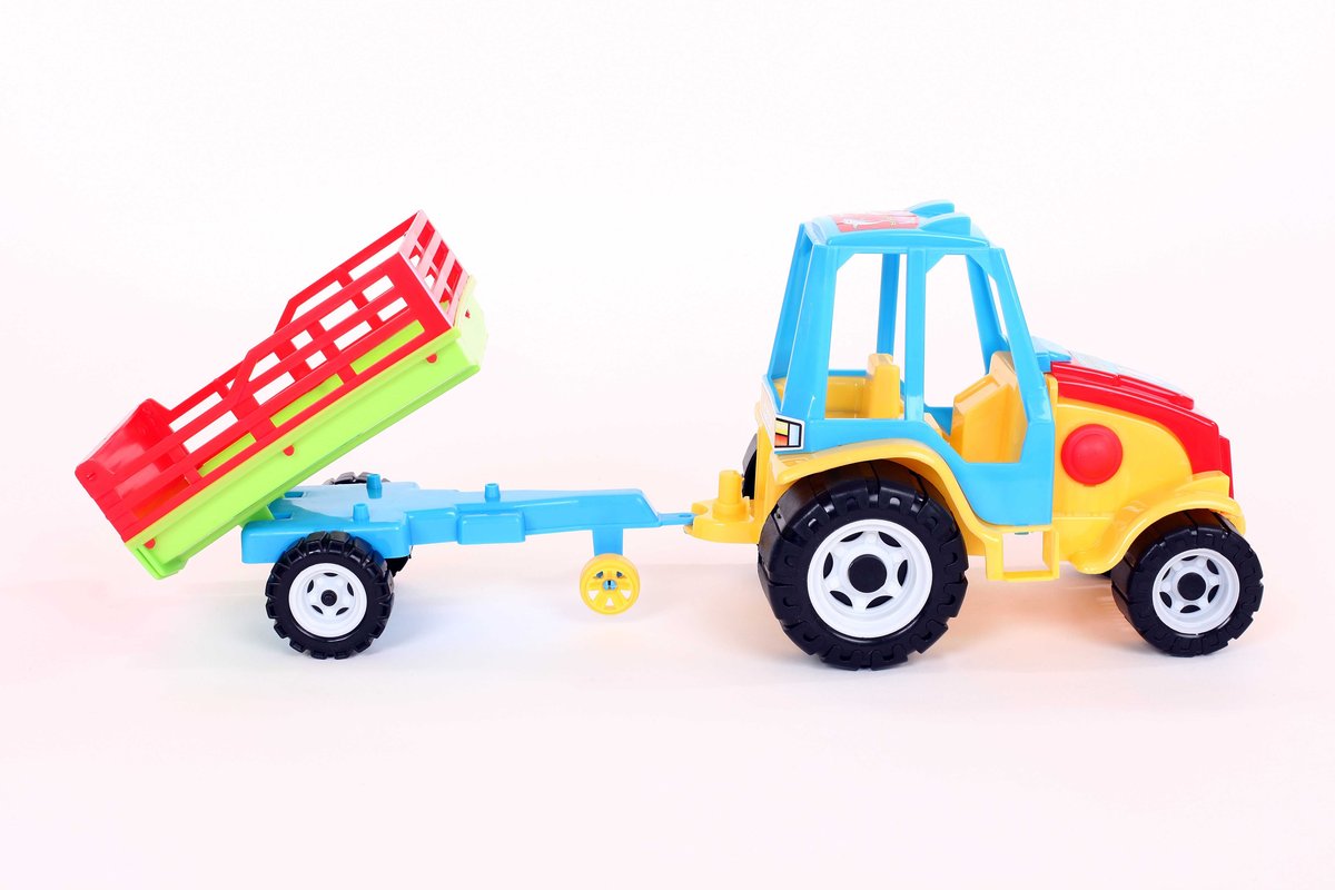CHOIŃSKI Traktor z przyczepą II z klockami CHOIŃSKI