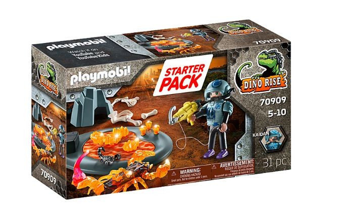 Playmobil Dino Rise 70909 Starter Pack Walka z ognistym skorpionem, od 5 lat 70909