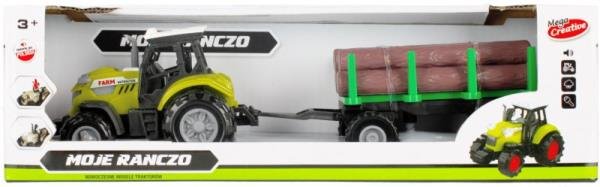Traktor Z Akcesoriami Przyczepa Z Drewnem Moje Ranczo 487489 Mega Creative