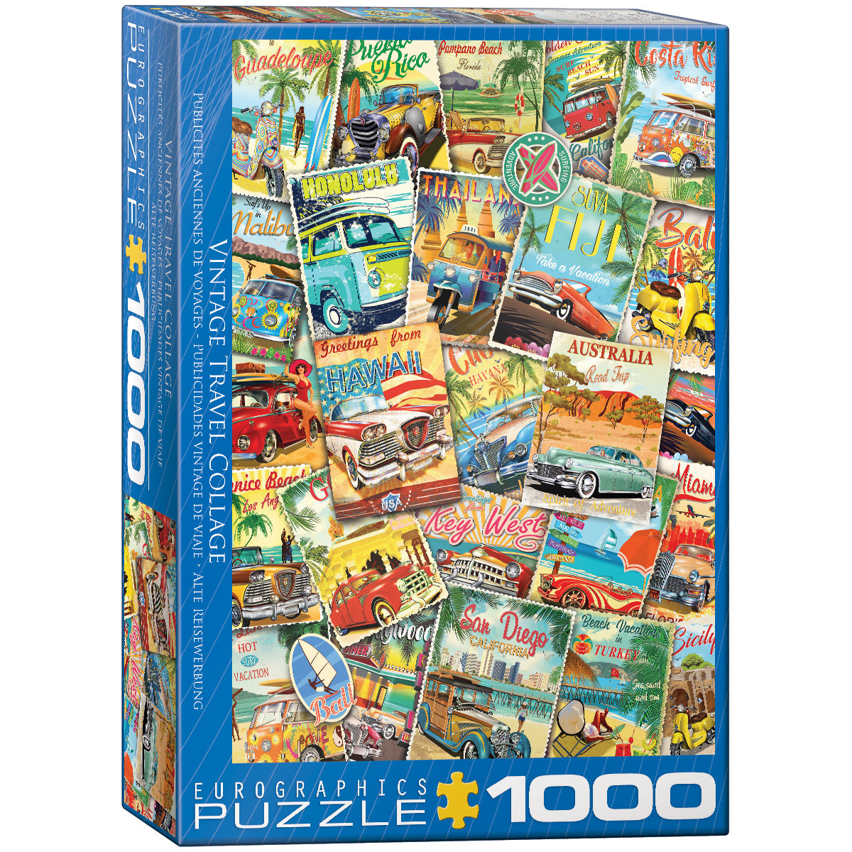Eurographics Puzzle 1000 Vintage Travel Collage 6000-5628 -