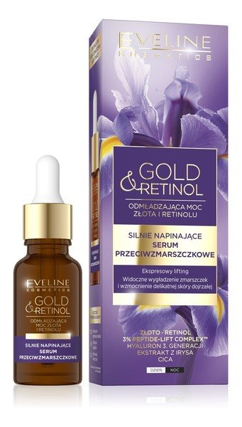 Eveline Cosmetics Gold&Retinol Silnie napinające serum przeciwzmarszczkowe 18.0 ml