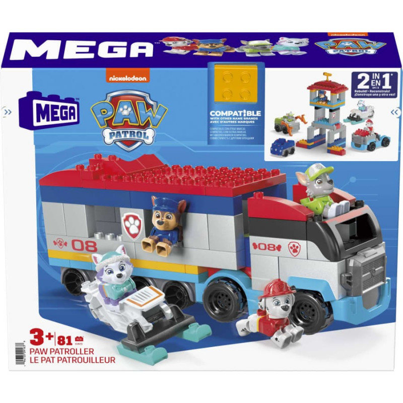 MATTEL Mega Bloks Psi Patrol Patrolowiec Pojazd HJN73