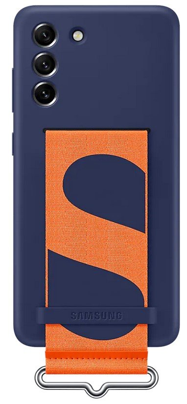 Samsung Strap Silicone Cover etui pokrowiec do Galaxy S21 FE granatowy EF-GG990TNEGWW