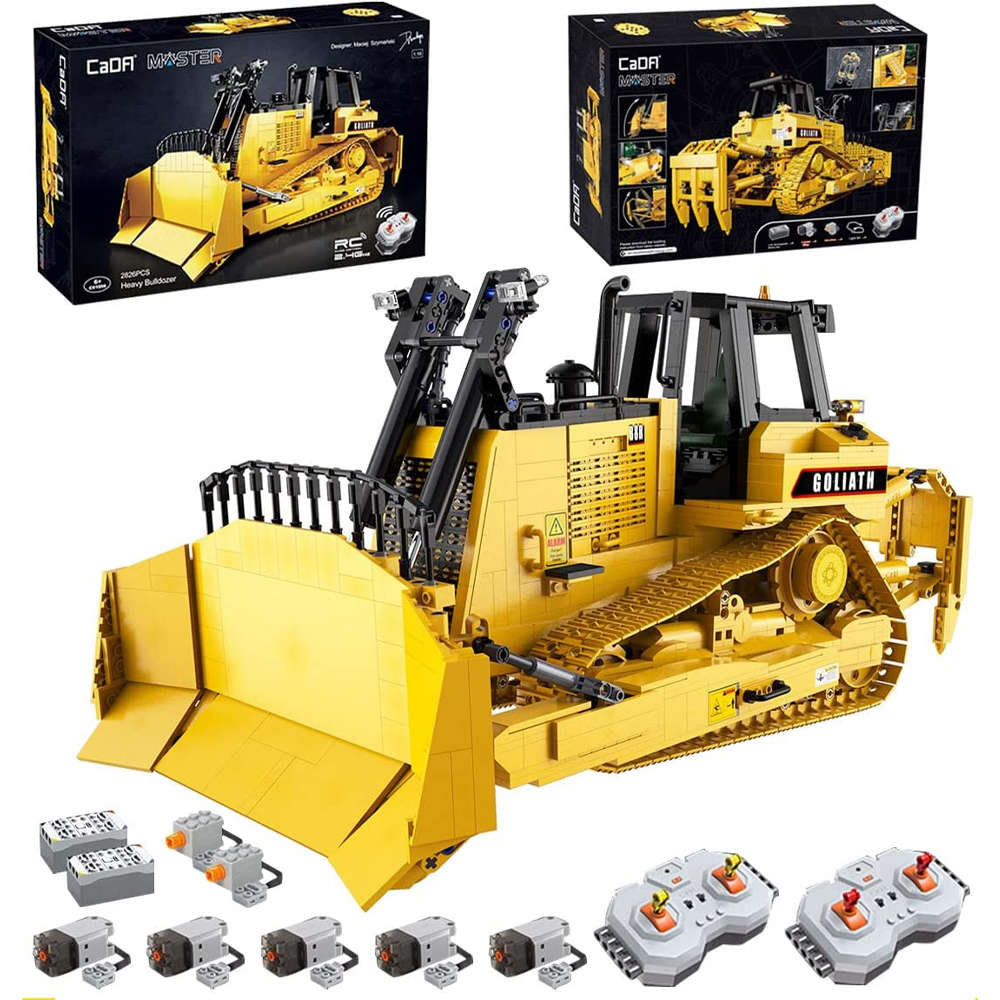 Klocki CaDA Buldożer Spychacz Sterowany RC, 2826 elementów - CaDA C61056W