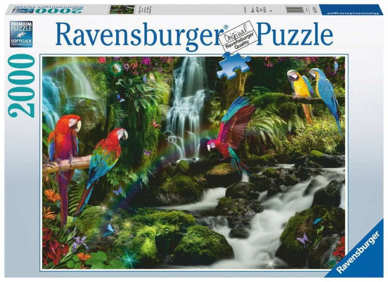 Ravensburger puzzle Kolorowe papugi w dżungli 2000 elementów
