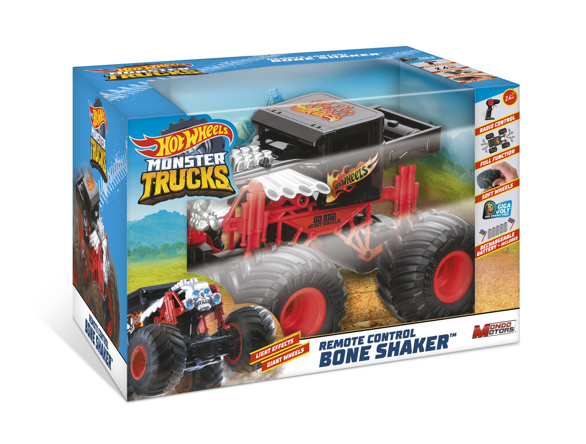 Mondo, Hot Wheels, pojazd R/C Monster Trucks Bone Shaker 2,4 Ghz