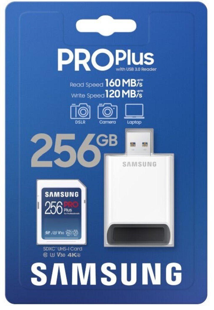 Samsung Karta pamięci SD MB-SD256KB/EU 256GB PRO Plus + czytnik MB-SD256KB/WW