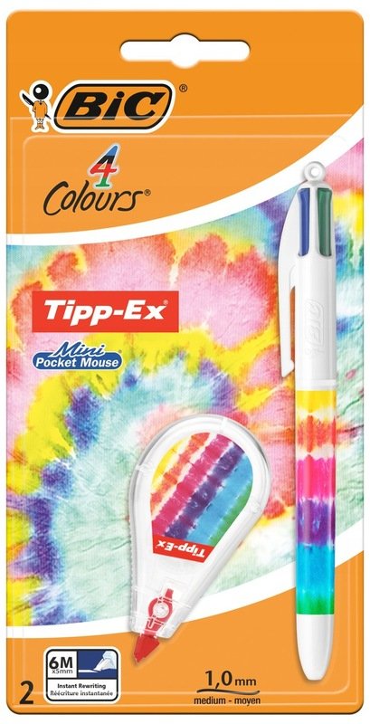 Bic Długopis automatyczny z korektorem w taśmie Rainbow 4 kolory