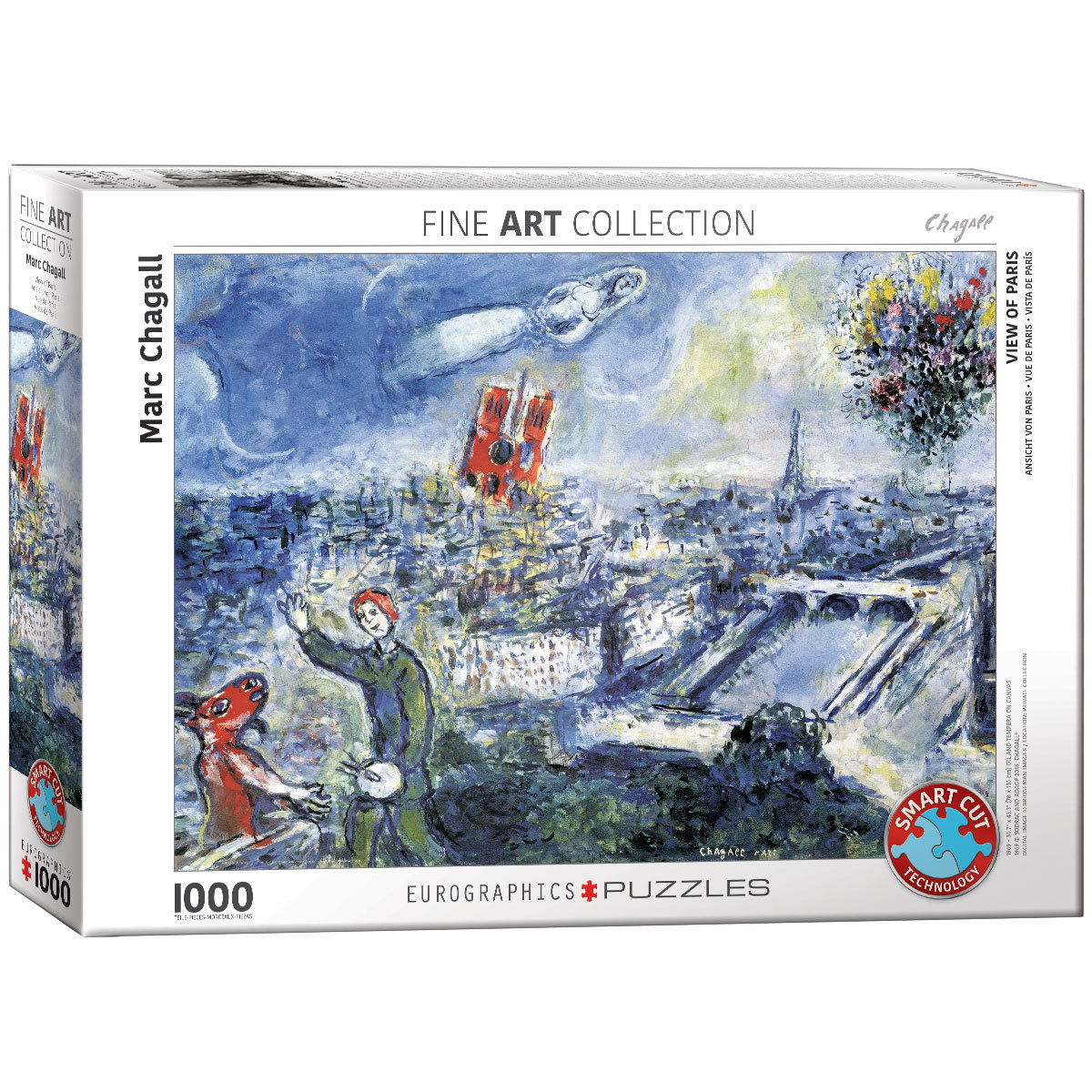 Eurographics Puzzle 1000 elementów. Widok na Paryż, Marc Chagall