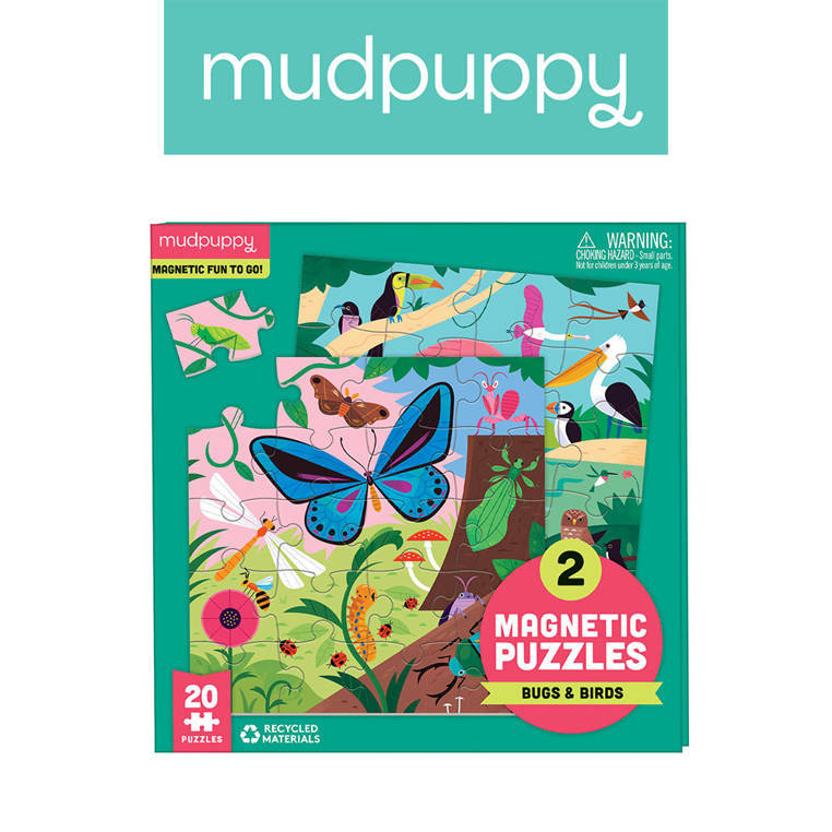 Puzzle magnetyczne 2w1 Robaki i ptaki 4+ Mudpuppy