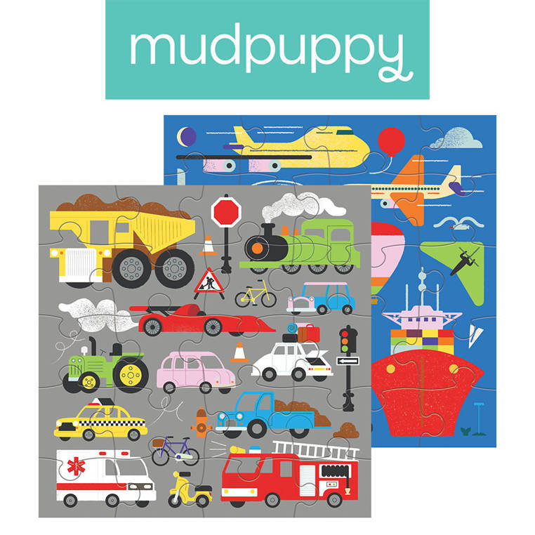 Puzzle magnetyczne 2w1 Środki transportu 4+ Mudpuppy