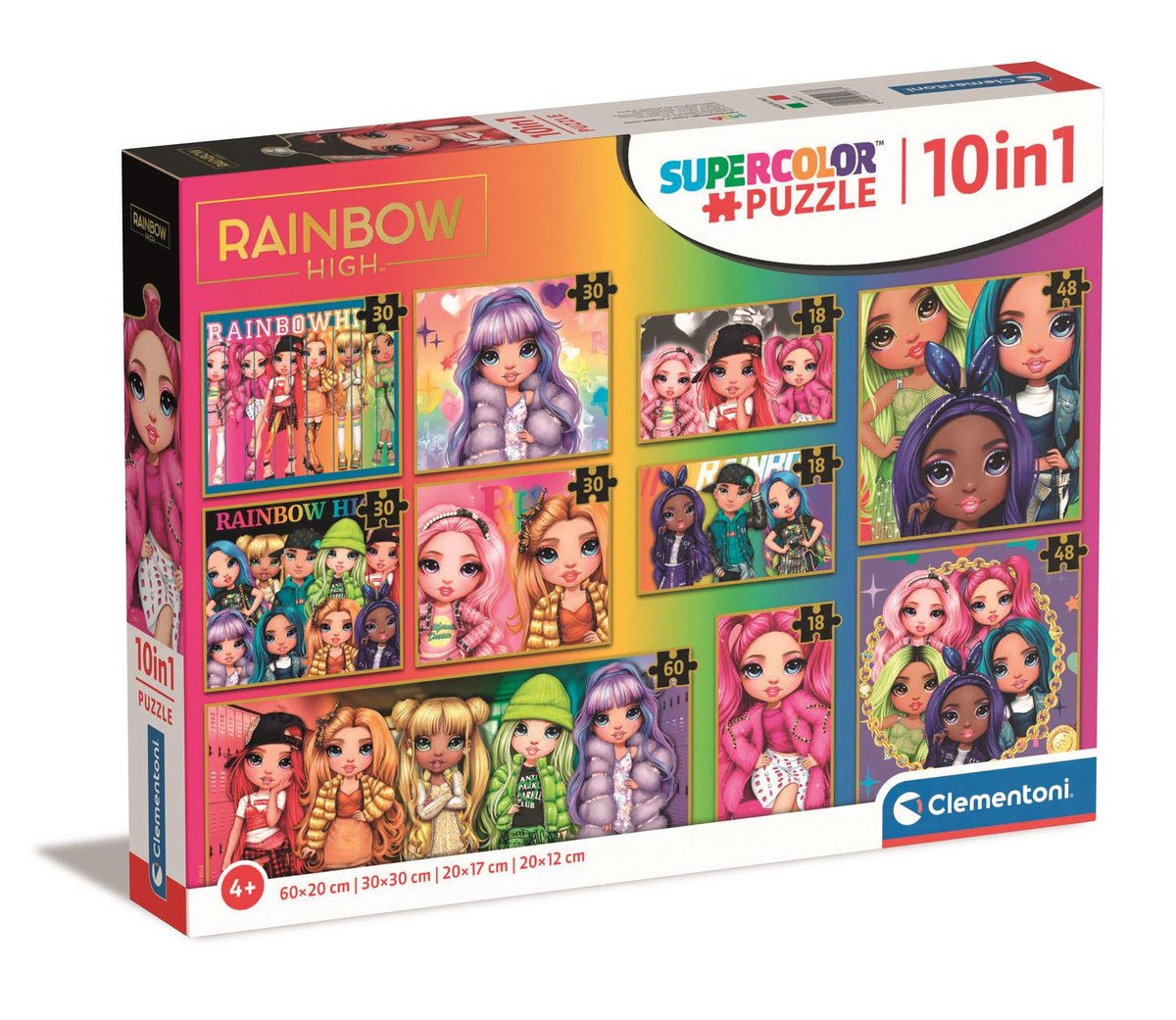 Puzzle 10w1 Supercolor Rainbow High - Clementoni