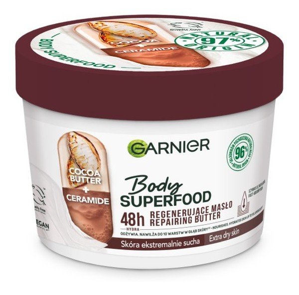 Garnier, Body SuperFood, Regenerujące Masło do ciała - skóra ekstremalnie sucha, 380 ml