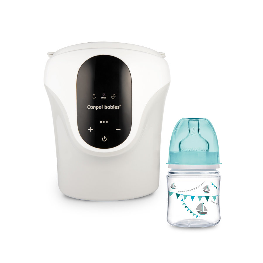 Canpol babies, elektryczny podgrzewacz 3w1 z funkcją rozmrażania pokarmu + Antykolkowa butelka Easy Start GRATIS.