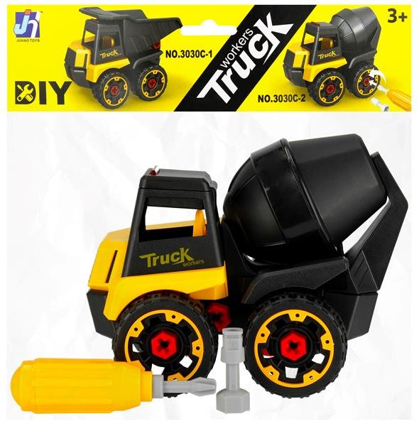 Euro-Trade, Auto do skręcania ciężarowe Betoniarka, Mega Creative, 23x21x13 cm