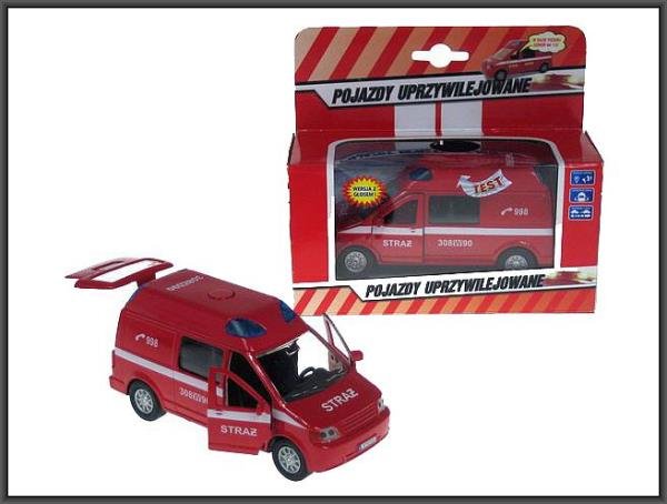 Hipo Auto Van Straz pożarna z dźwiękiam 14cm pudełko