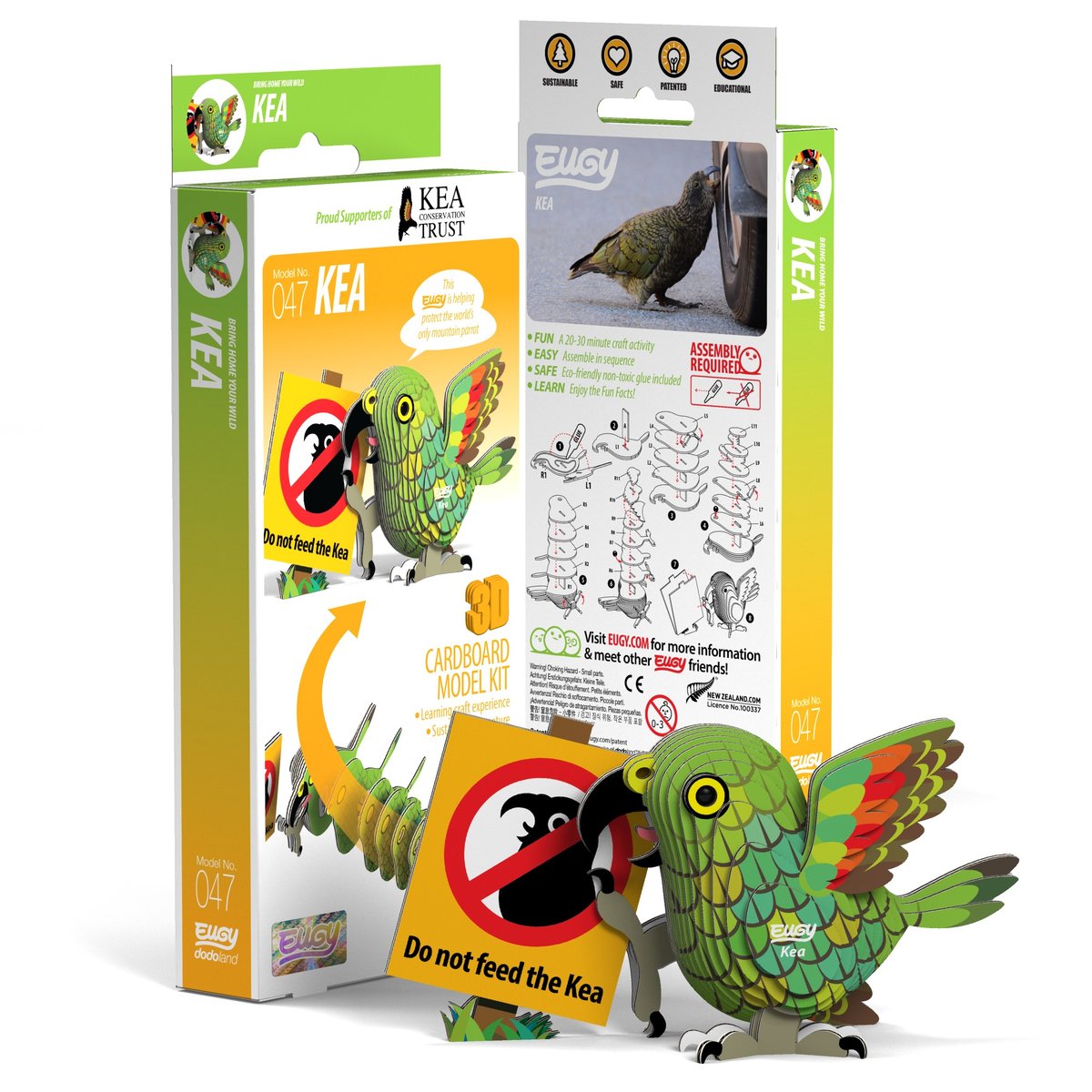 Qelements, Układanka 3D Papuga Kea Eugy Eko