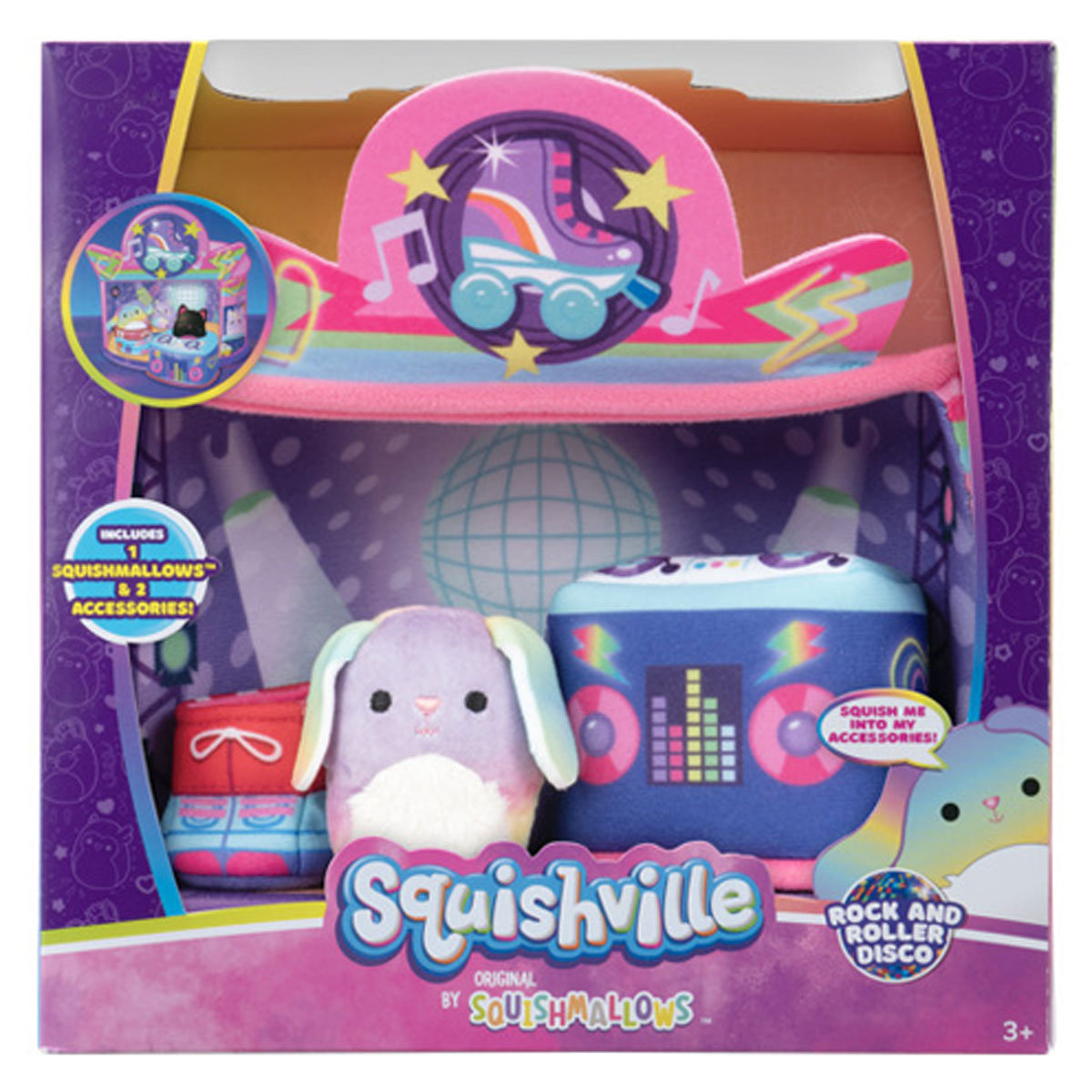 SQUISHVILLE, Mini Squishmallow RockRoler Disco, pluszak
