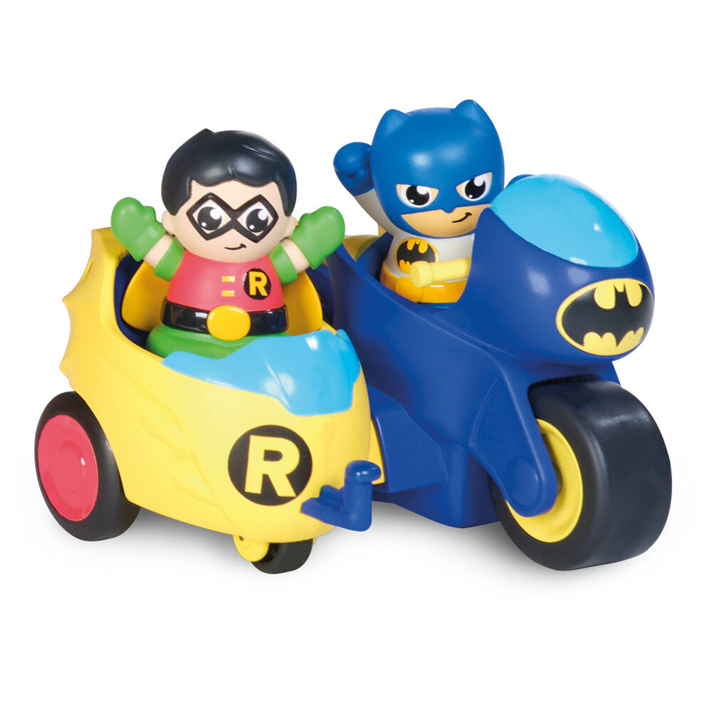 Toomies Toomies DC Comics Batman E73260 2 w 1 zestaw do motocykla Batcycle i bocznego samochodu  boczny koniec  napęd koła zamachowego  od 12 miesięcy E73260