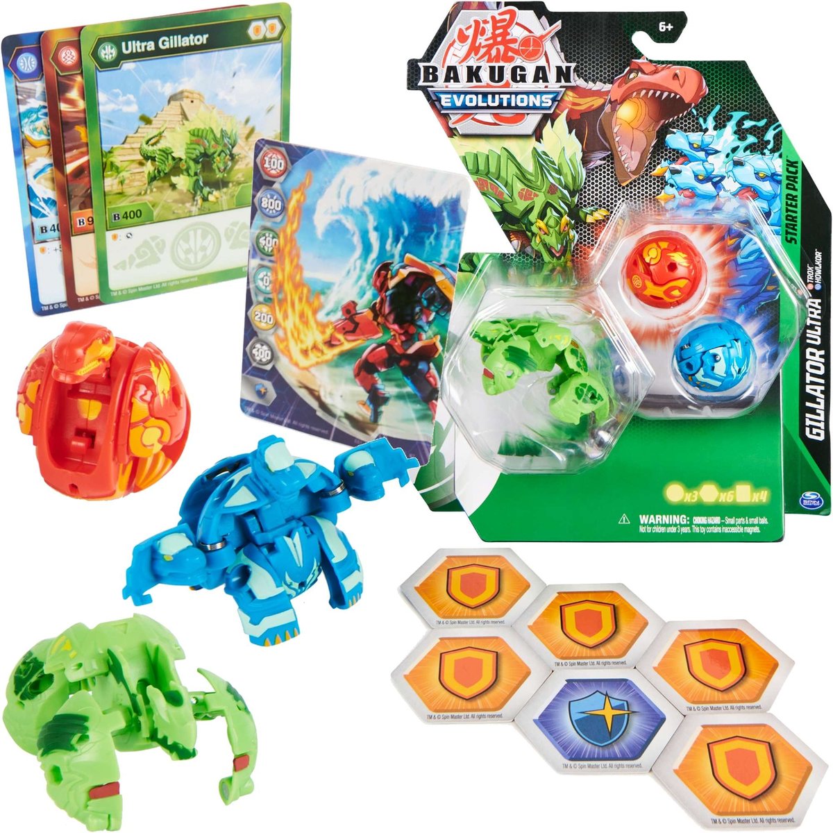 Bakugan Evolutions Zestaw startowy Gillator Ultra 3 figurki + karty