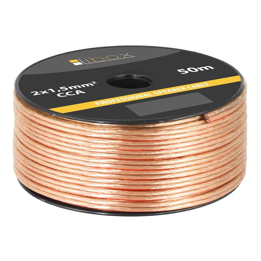LIBOX KABEL GŁOŚNIKOWY LB0008-50 2X1,5MM (50M) - Zamów do 16:00, wysyłka kurierem tego samego dnia!
