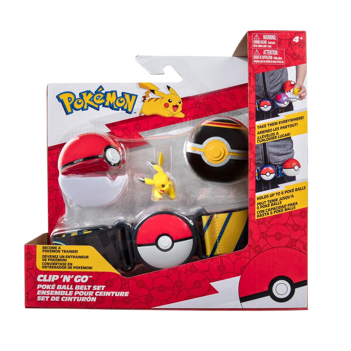 POKEMON Clip n Go Poke Ball Pas Poke Ball, Luxury Ball, and Pikachu Seria 10, figurka