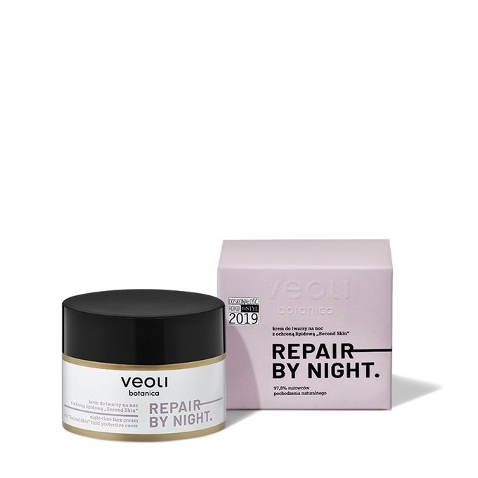 Veoli Botanica Veoli Botanica Repair By Night - Krem do twarzy na noc z ochroną lipidową Second Skin 50ml