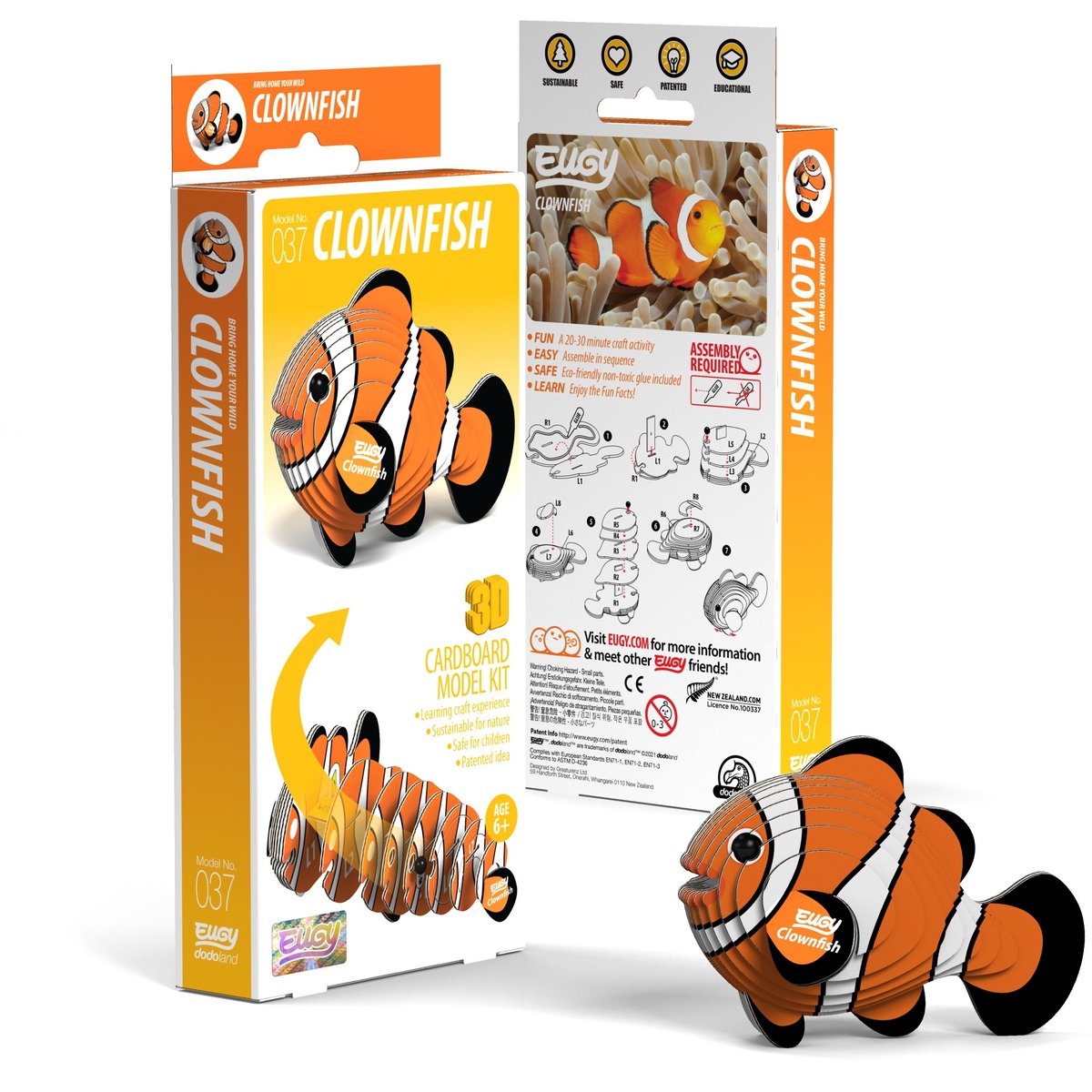 Puzzle 3D Błazenek Rybka. Eugy Eko QElements