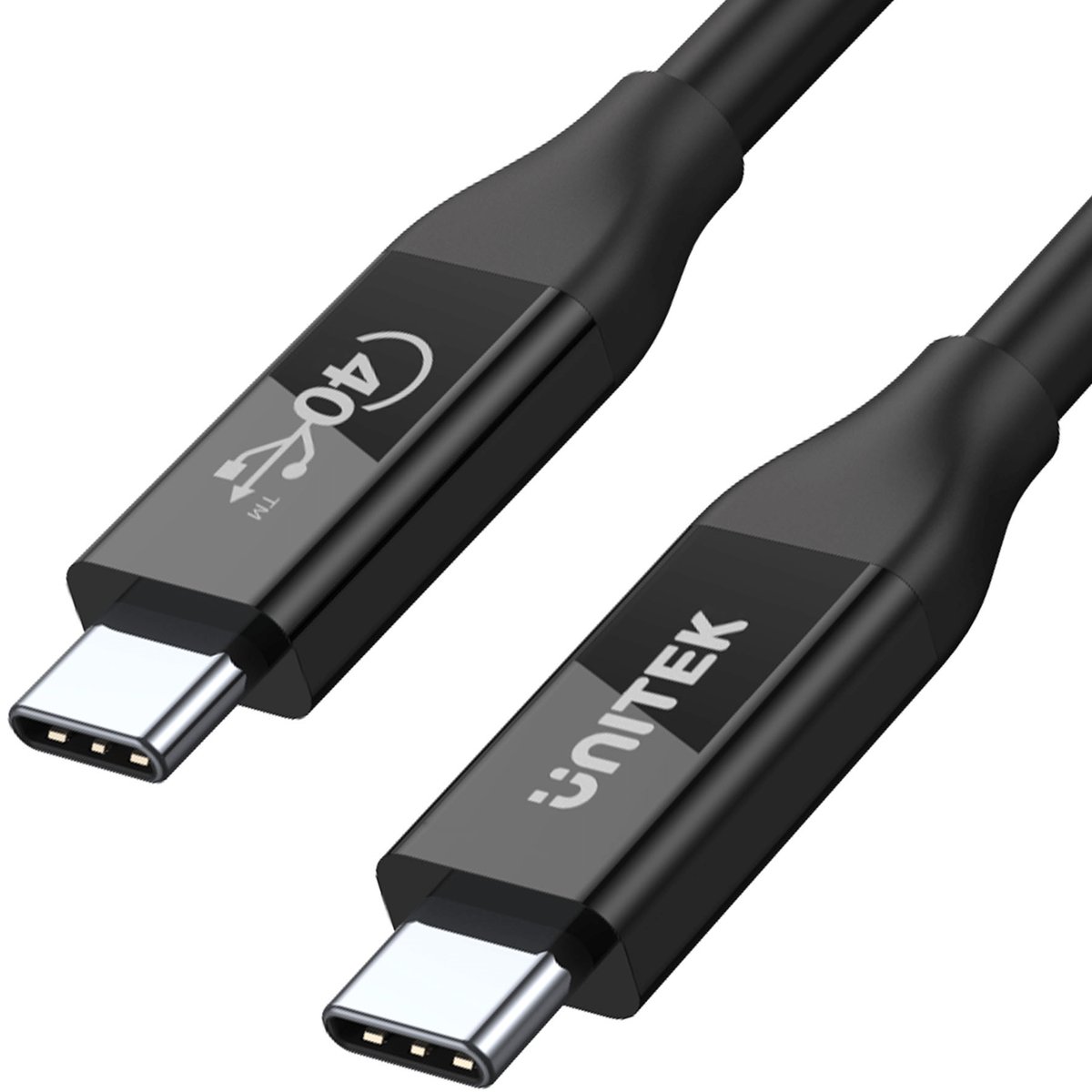 Unitek USB Typu C - USB Typu C (USB 4.0) 0,8m czarny C14100BK-0.8M