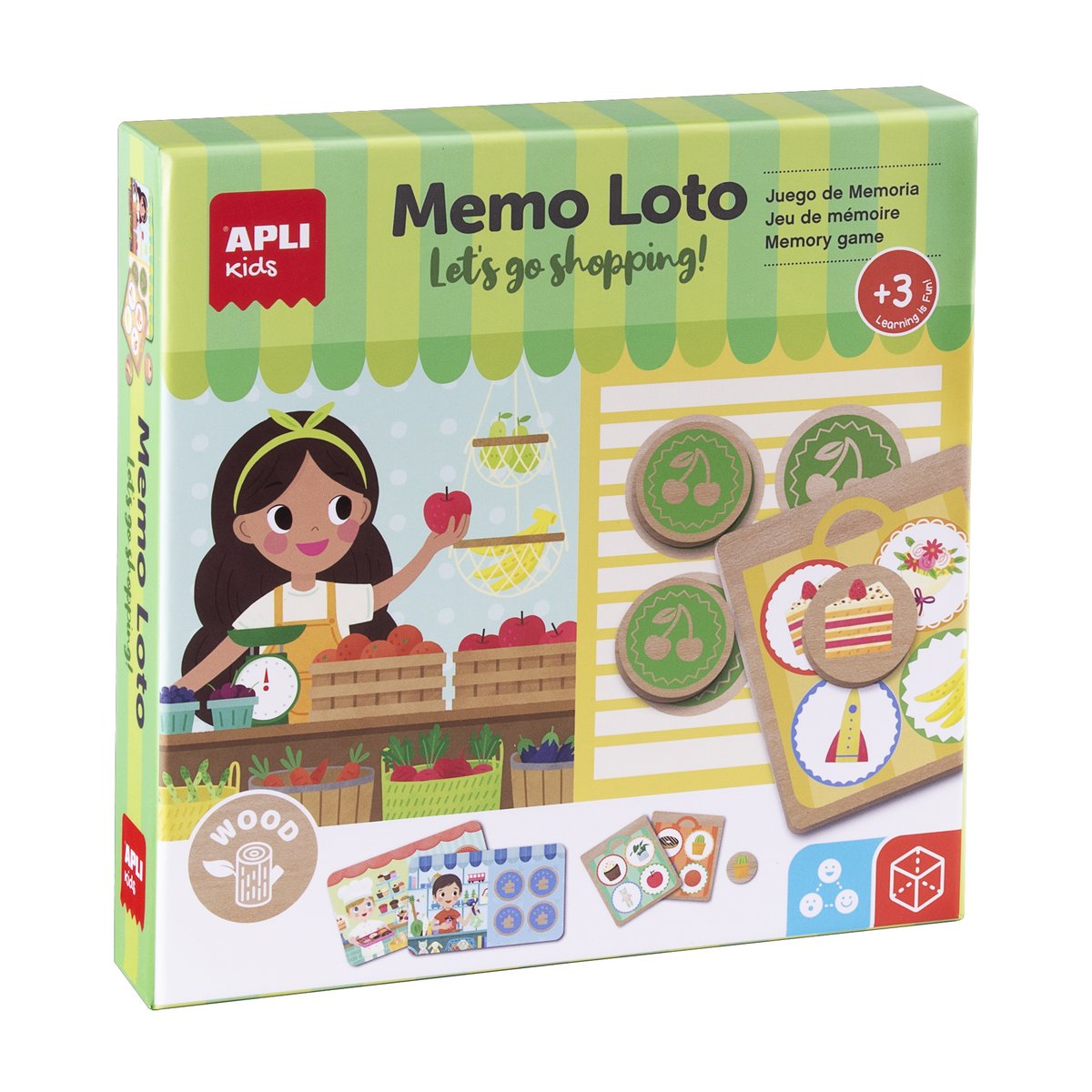 Drewniana gra - memo lotto zakupy