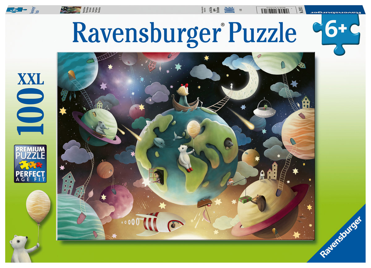 Ravensburger Polska Polska Puzzle 100 elementów XXL Kosmiczny plac zabaw 5_820505