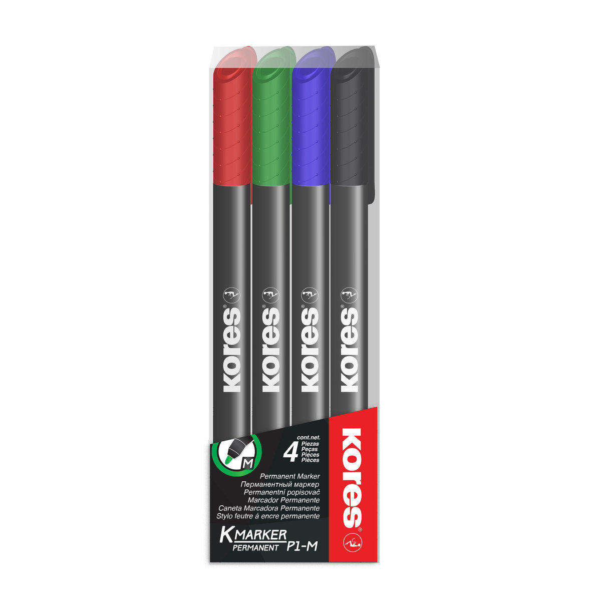 Kores, Markery permanentne, 4 kolory
