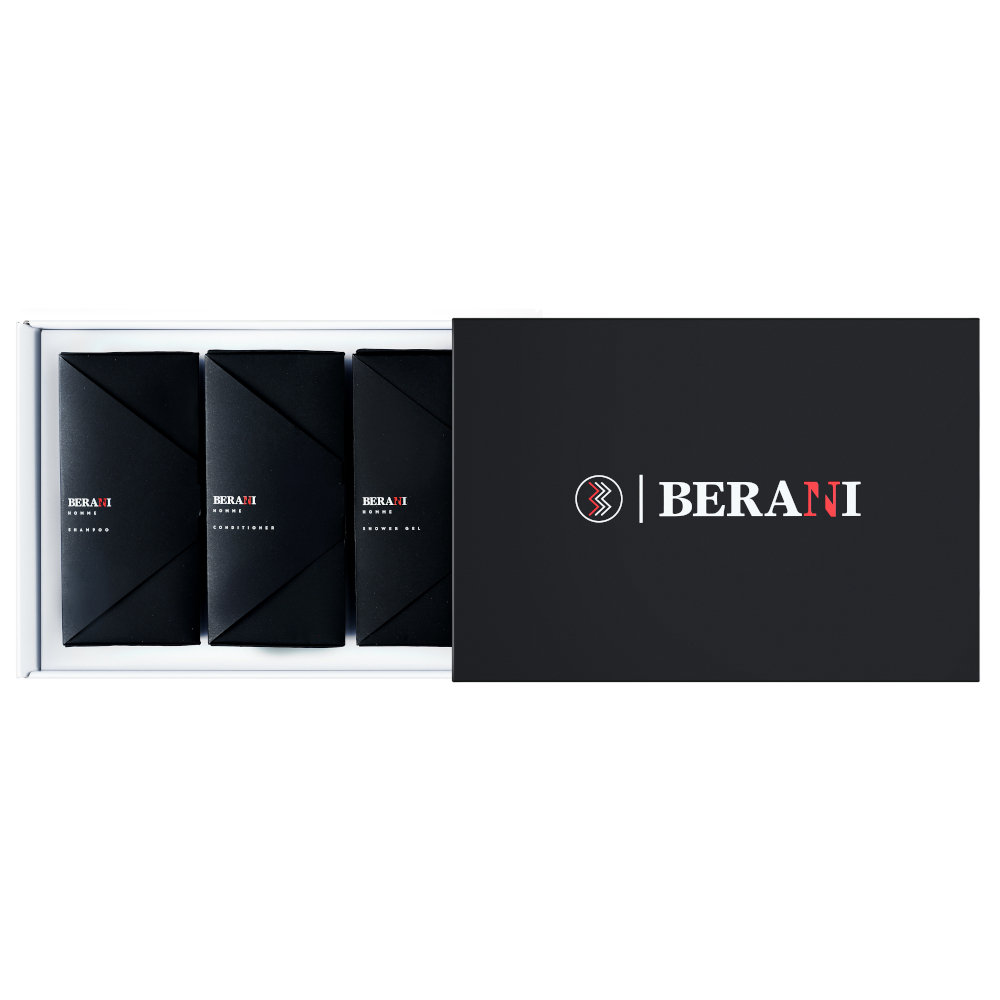 Berani, Homme Bodycare Set, Zestaw Szampon do włosów 300ml + Odżywka do włosów 300ml + Żel pod prysznic 300ml
