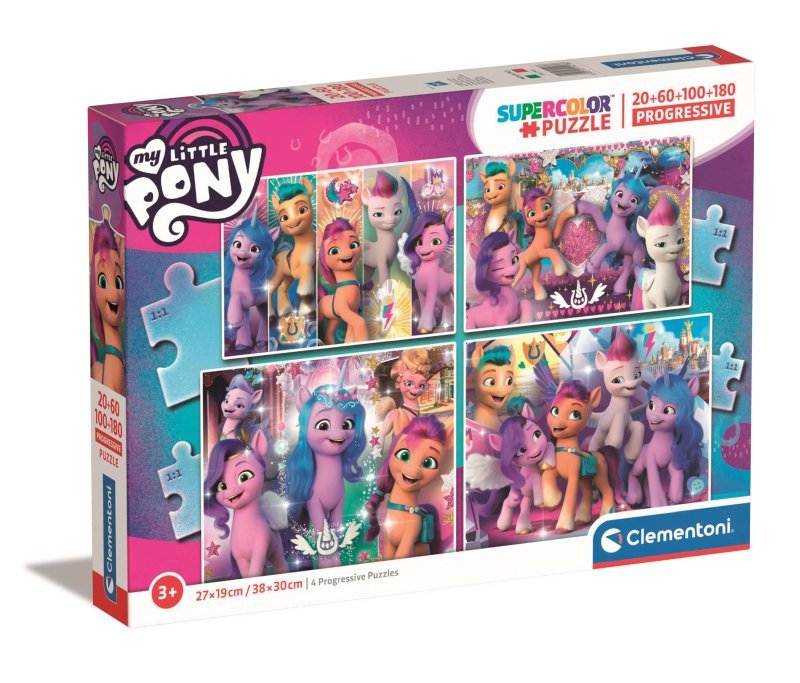 Clementoni Puzzle 20+60+100+180 Super Kolor My Little Pony -