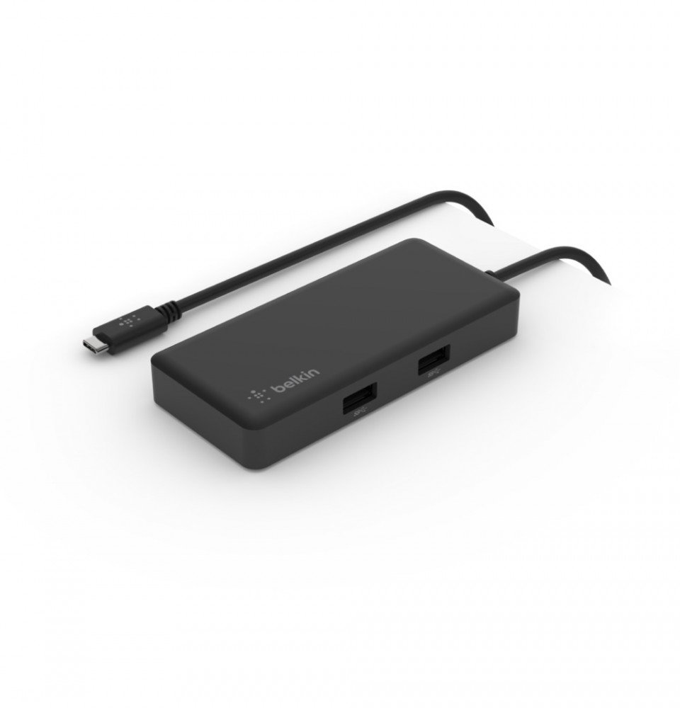 Belkin, Podróżna stacja dokująca USB C 5-w-1, obsługa jednego wyświetlacza do 4K, HDMI, USB-C USB-A GbE Chromebook/PC/Mac