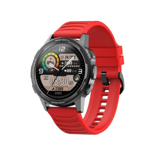 Zegarek Sportowy Smartwatch Senbono X28 Czerwony Full Hd 360X360, Pomiar Spo2, Metalowa Koperta