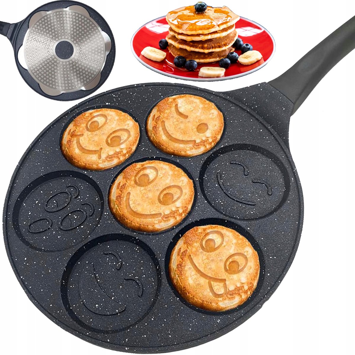 Patelnia Do Naleśników Jajek Pancakes Indukcja Gaz Fp-7