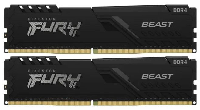 Kingston FURY 16GB 2x8GB 3200MHz CL16 Beast BlackKF432C16BBK2/16