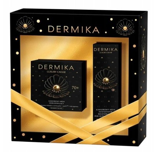 DERMIKA Zestaw Luxury Caviar 70+: Kawiorowy krem odbudowujący 50ml + Kawiorowy krem pod oczy i na powieki 15ml - >>> DARMOWA od 99zł 