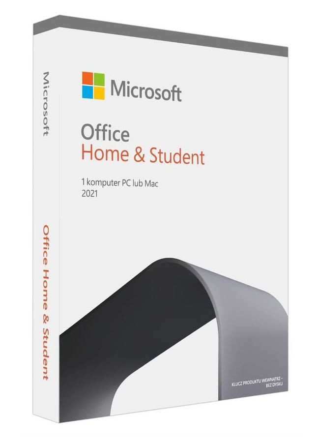 Microsoft, Office Home & Student 2021 PL P8 Win/Mac 32/64bit Medialess Box 79G-05418 Zastępuje P/N: 79G-05160