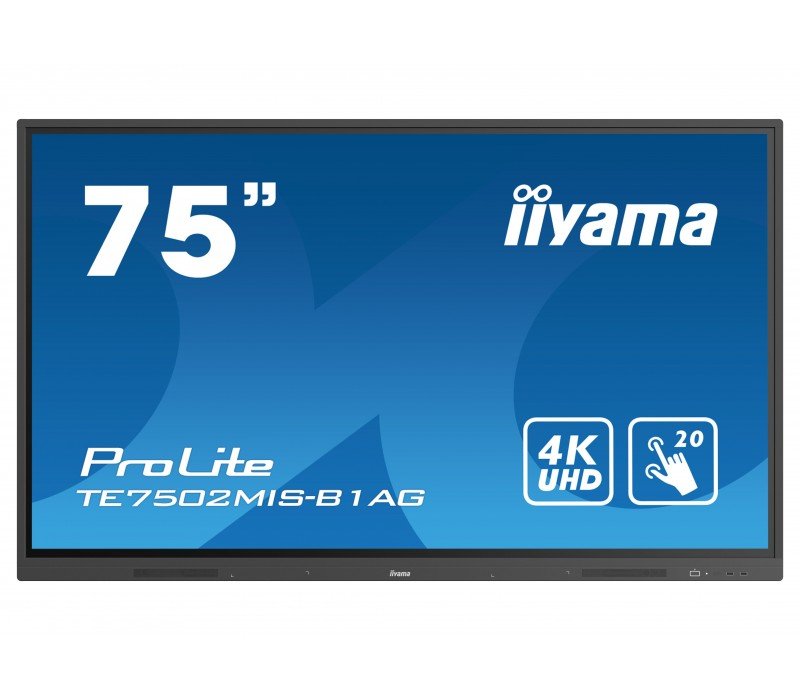 IIYAMA Monitor Monitor wielkoformatowy 75 cala TE7502MIS-B1AG INFRARED,4K,IPS,Wifi,iiWare9.0 TE7502MIS-B1AG