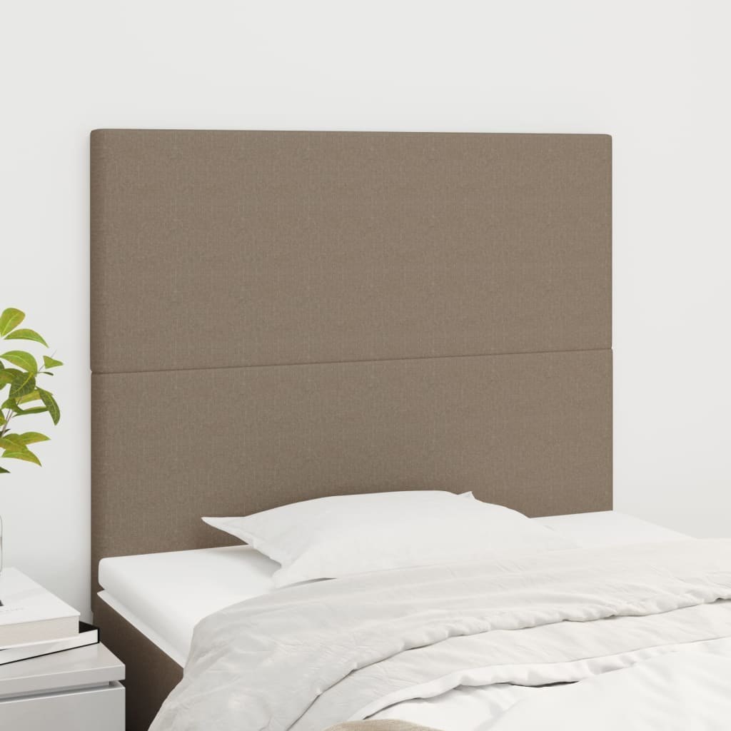Lumarko Zagłówki do łóżka, 2 szt., taupe, 90x5x78/88 cm, tkanina