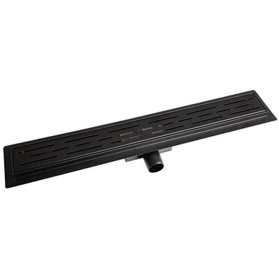 BRAVAT BRAVAT Odpływ liniowy z metalowym syfonem BLACK MATT LINE STEEL DRAIN 60 cm