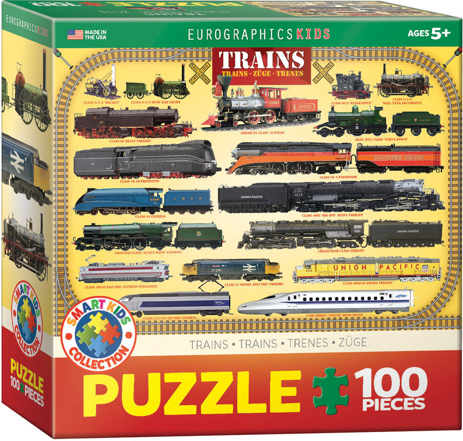 Puzzle 100 Smartkids Trains 6100-0090 - Eurographics