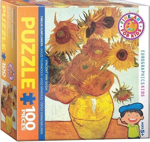 Eurographics Puzzle 100 Smartkids Twelve Sunflowers by Van 6100-3688 -