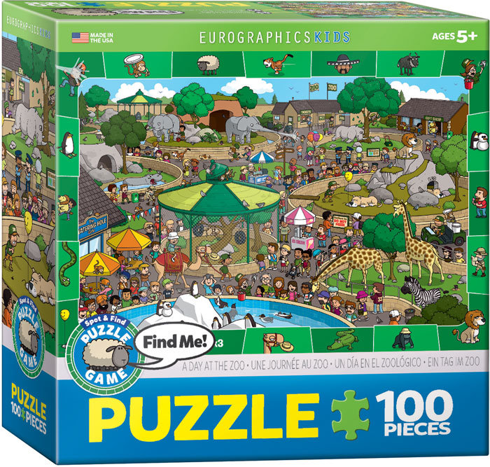 Eurographics Puzzle 100 Smartkids A Day in the ZOO 6100-0542 -