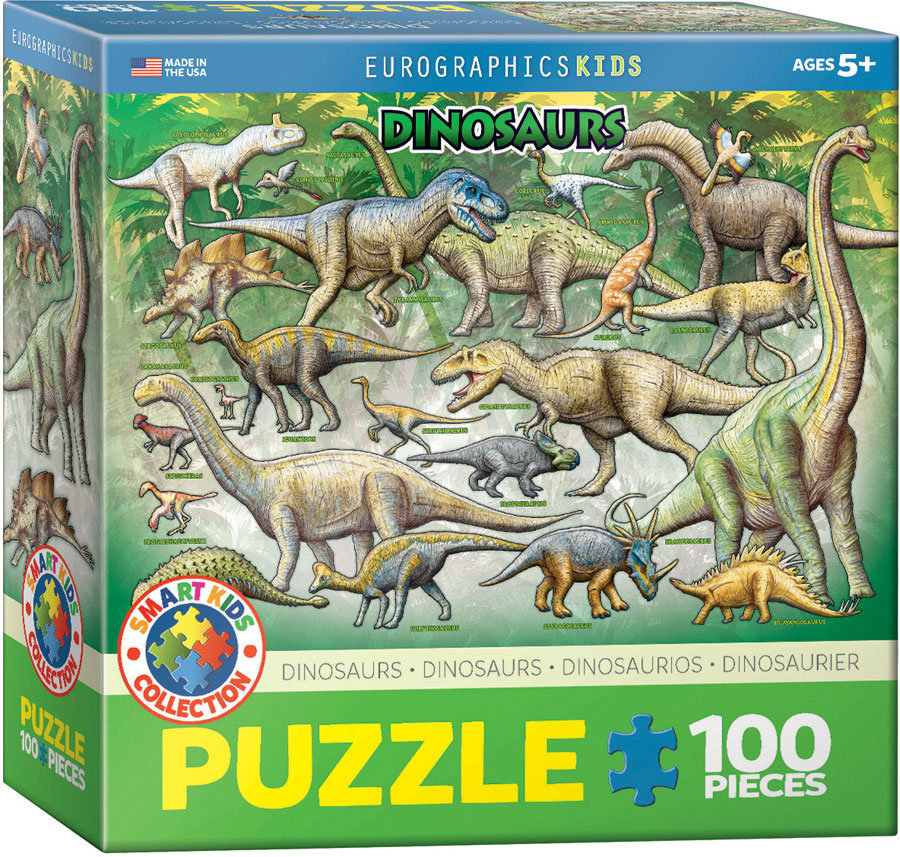 Eurographics Puzzle 100 Smartkids Dinosaurs 6100-0098 -